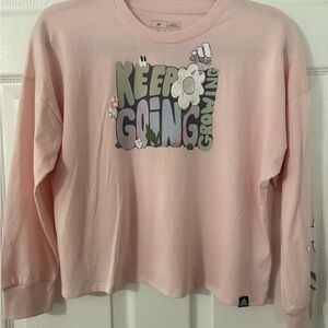 Adidas Kids Light Pink Long Sleeve Tee